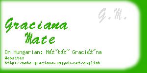graciana mate business card